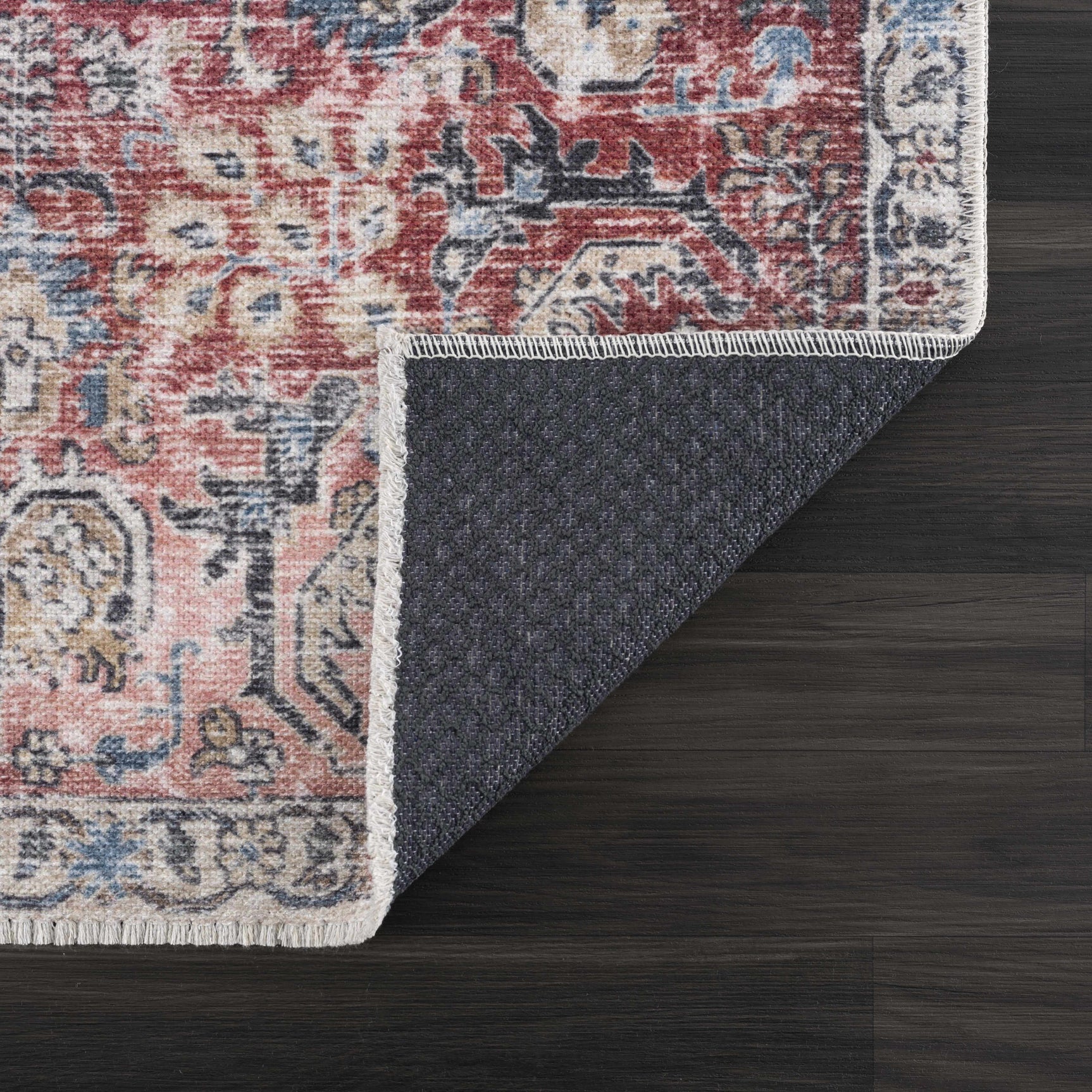 Burgundy Holi-2303 Washable Area Rug - Ornate Home