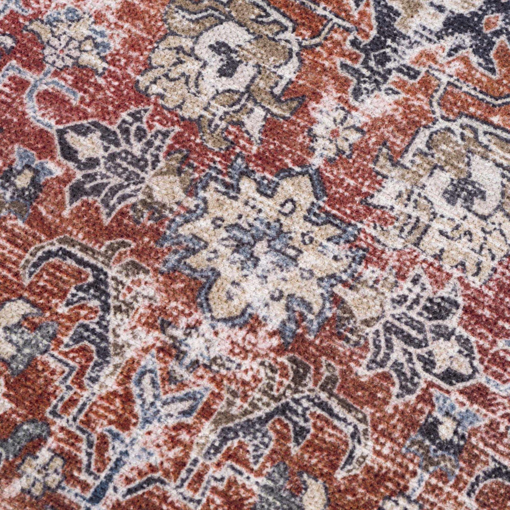 Burgundy Holi-2303 Washable Area Rug - Ornate Home