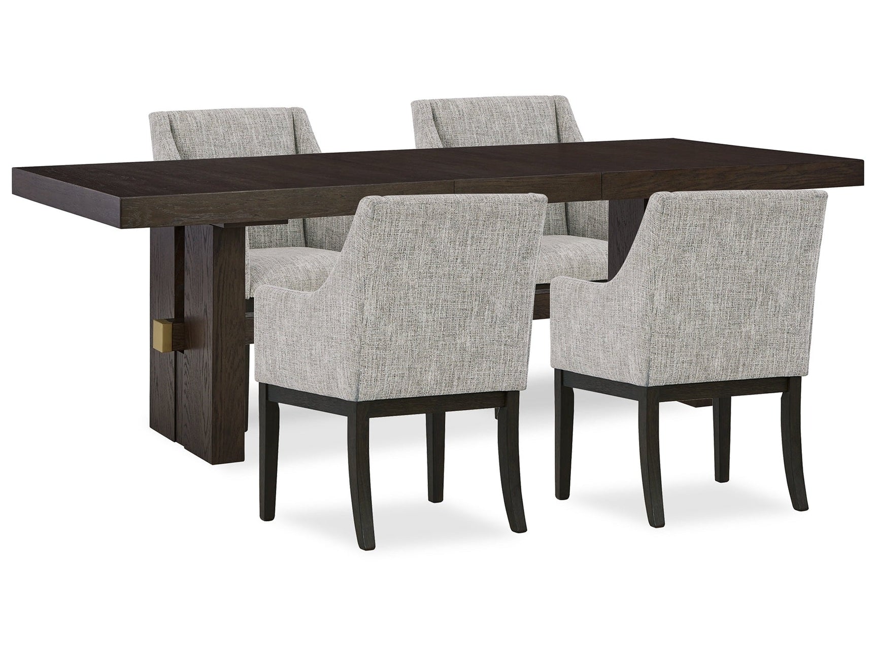 Burkhaus Dark Brown Dining Table and 4 Chairs (Online Special Price) - Ornate Home