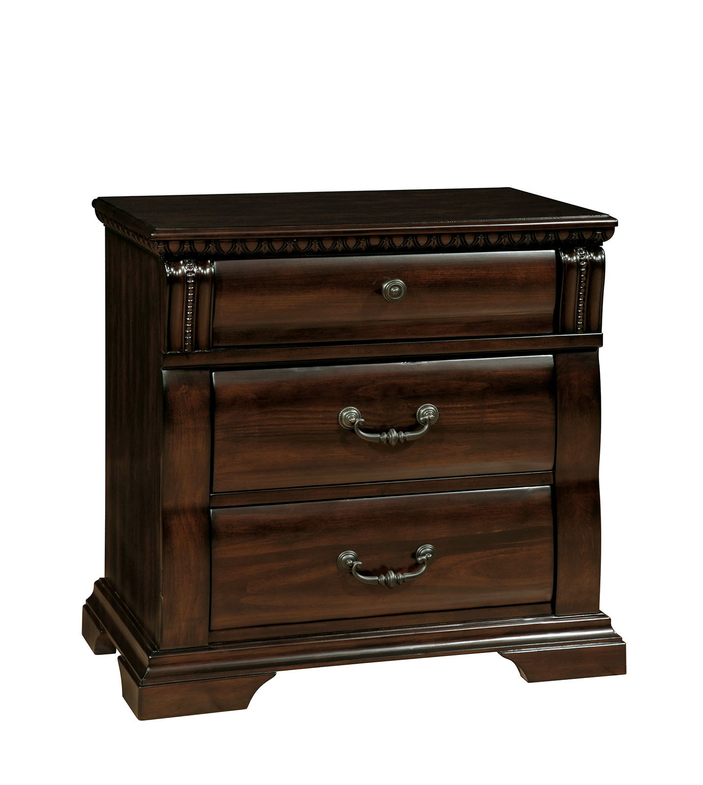 Burleigh Cherry 5 Pc. Queen Bedroom Set w/ 2NS - Ornate Home