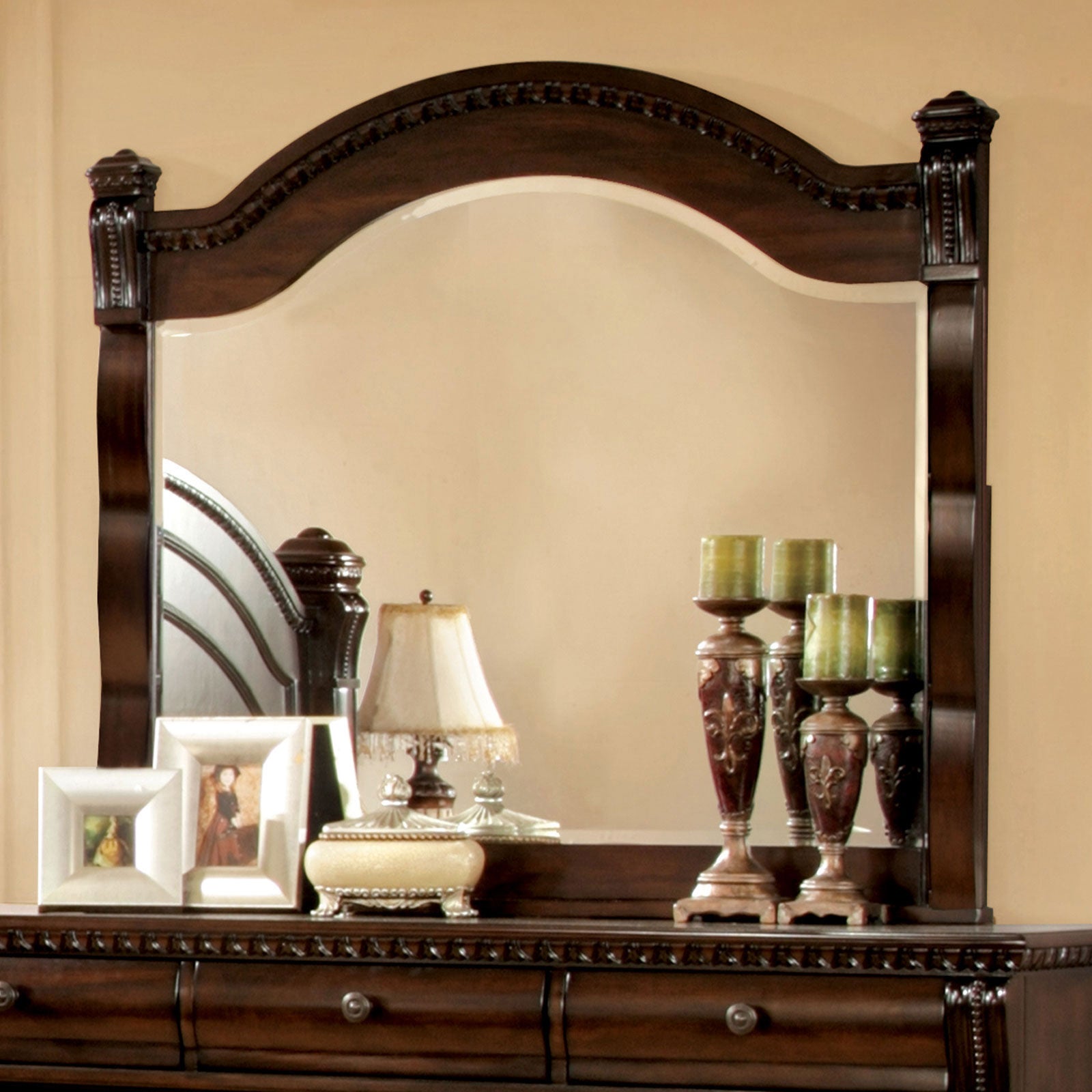 Burleigh Cherry 5 Pc. Queen Bedroom Set w/ 2NS - Ornate Home
