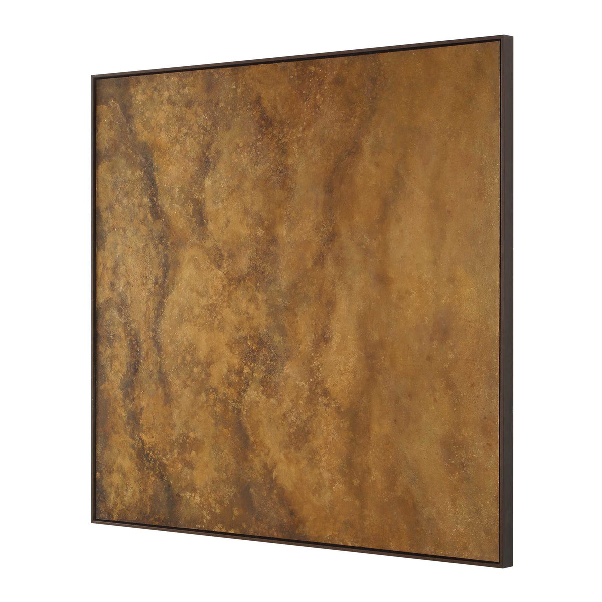 Burn Brown/Woodtone Hand Painted Canvas - Ornate Home