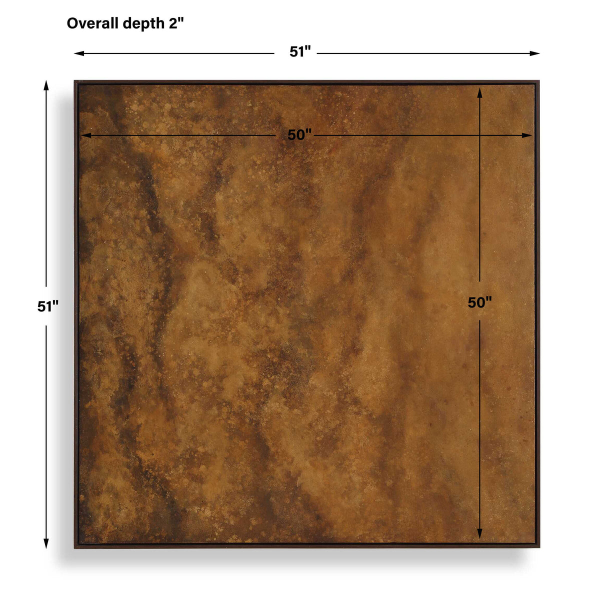 Burn Brown/Woodtone Hand Painted Canvas - Ornate Home