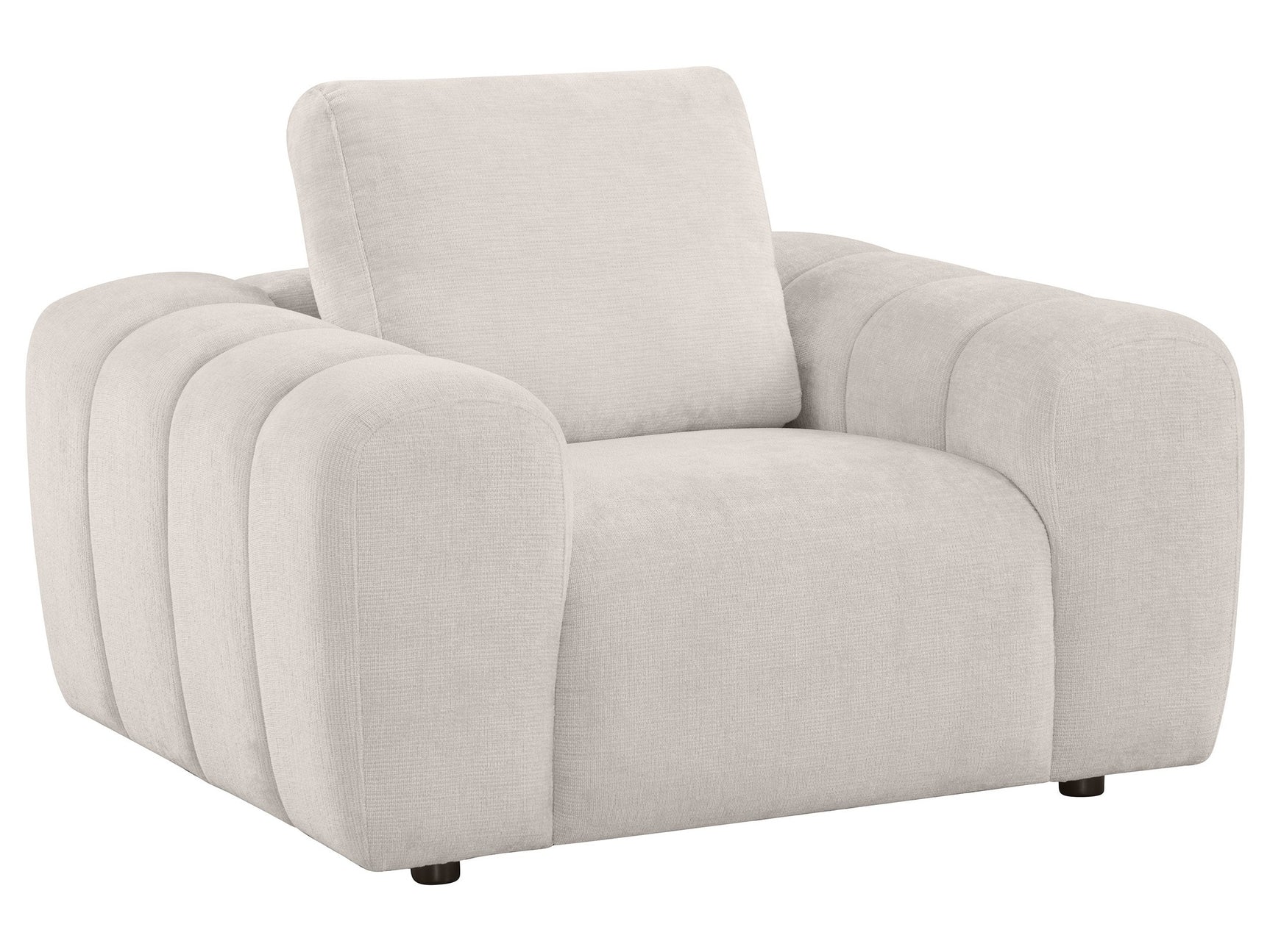 Burnett Ivory Chenille Upholstered Accent Chair - Ornate Home