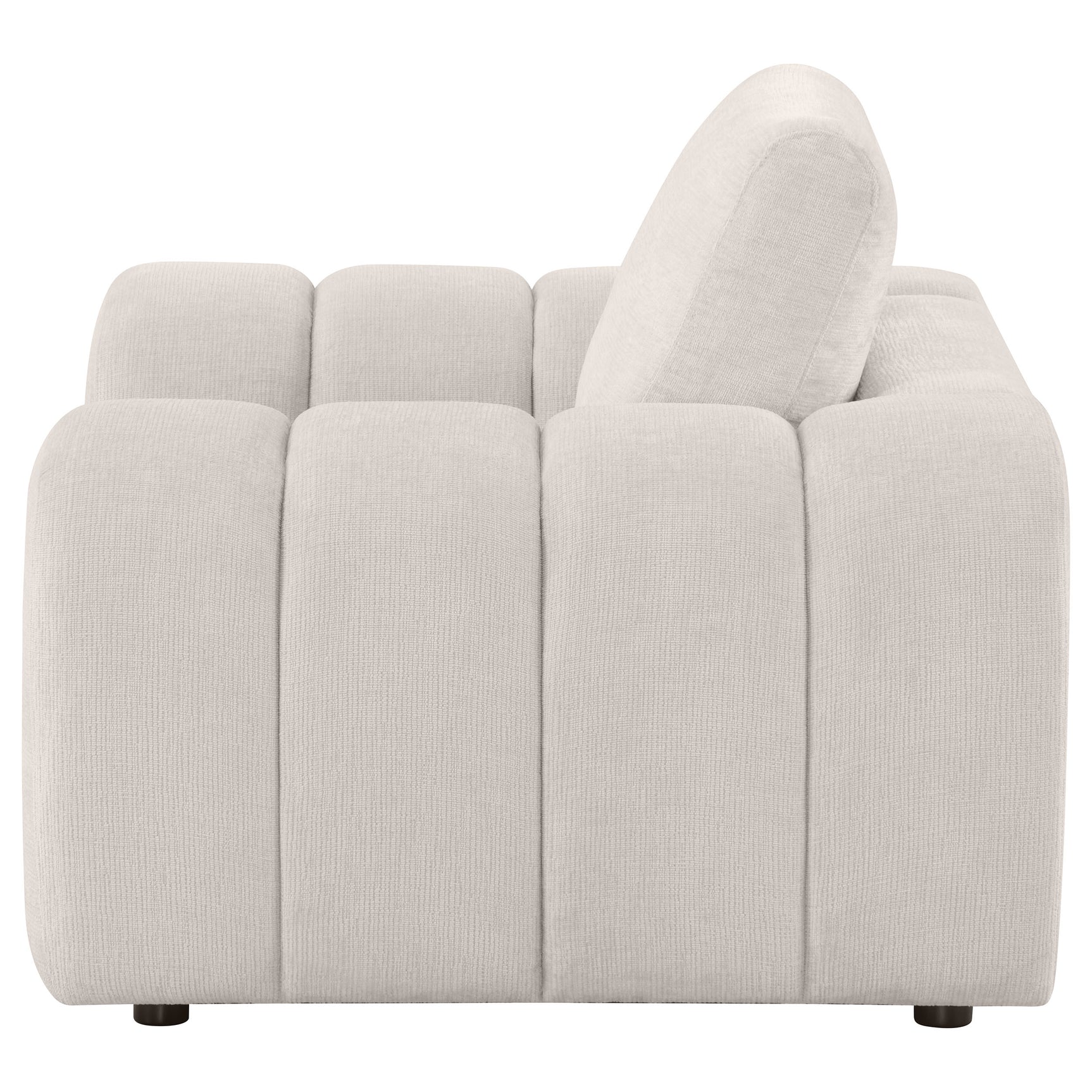 Burnett Ivory Chenille Upholstered Accent Chair - Ornate Home