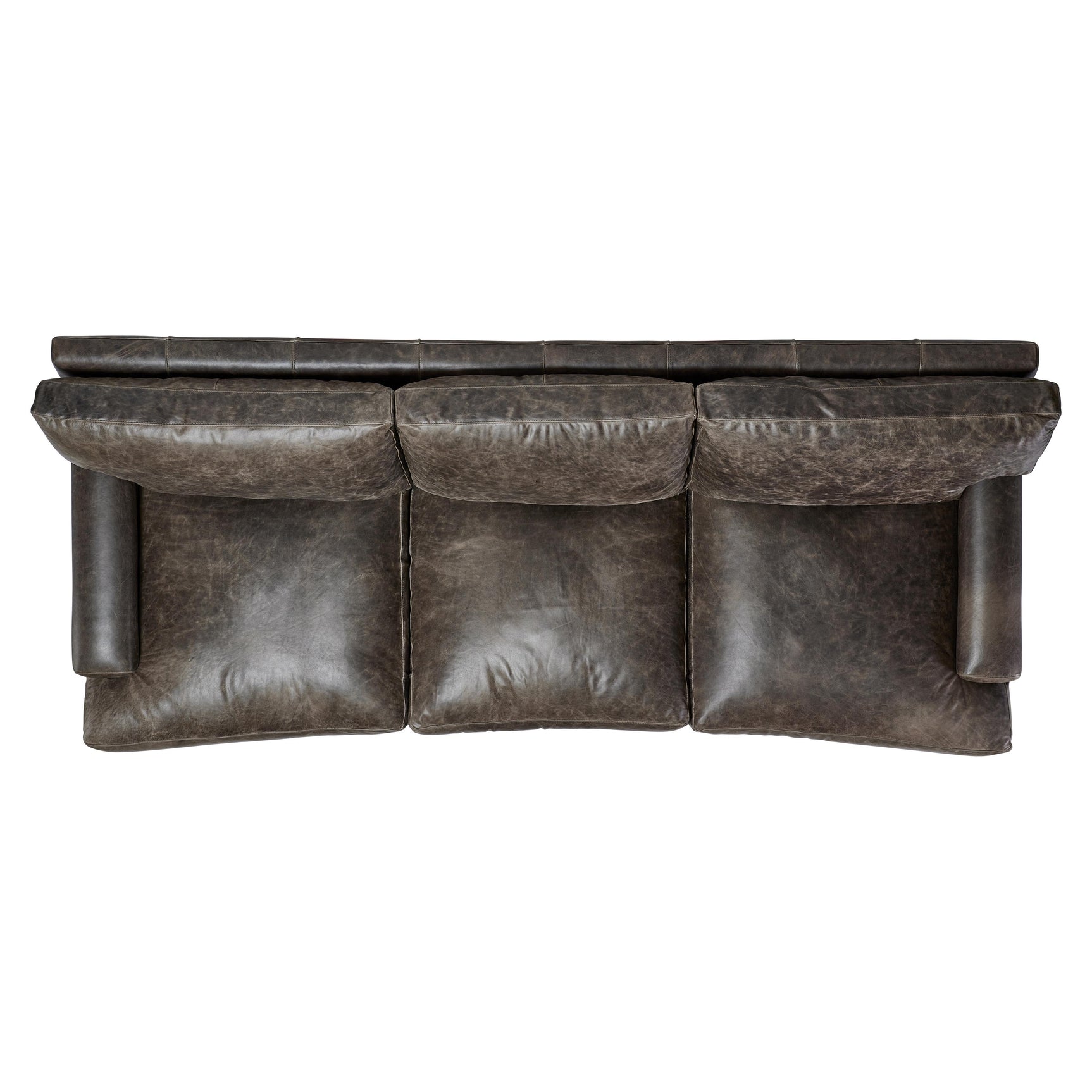 Burnham Brown/Grey Leather Sofa - Ornate Home