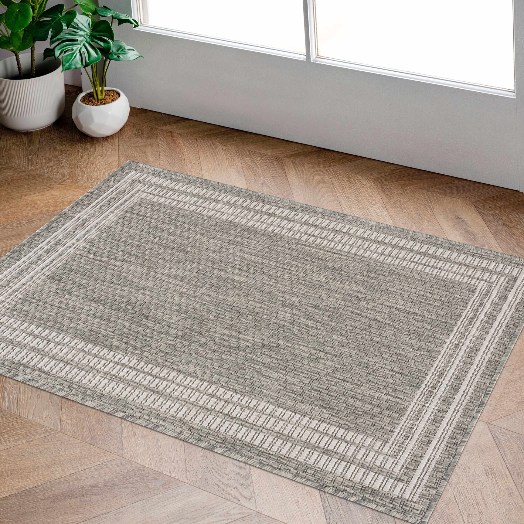 Burradoo Bordered Beige Rug - Ornate Home