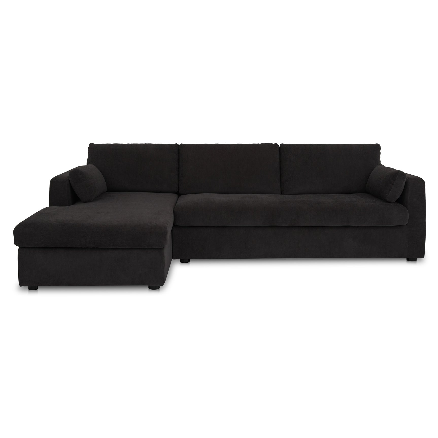 Burrow Black Sleeper Sectional With Left Storage Chaise - Ornate Home