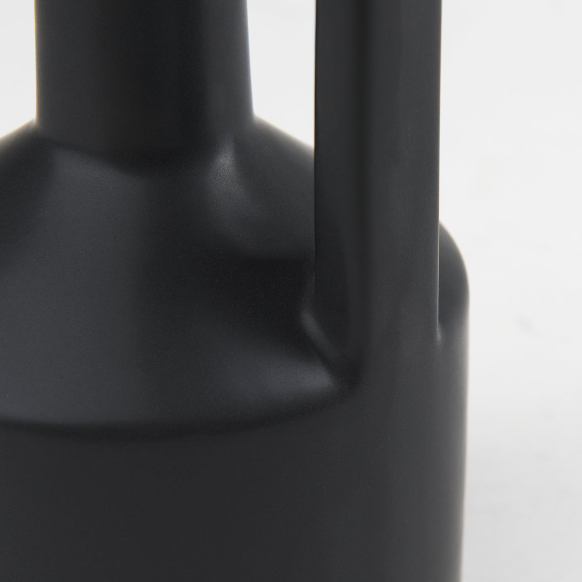 Burton Matte Black Small Ceramic Jug Vase - Ornate Home