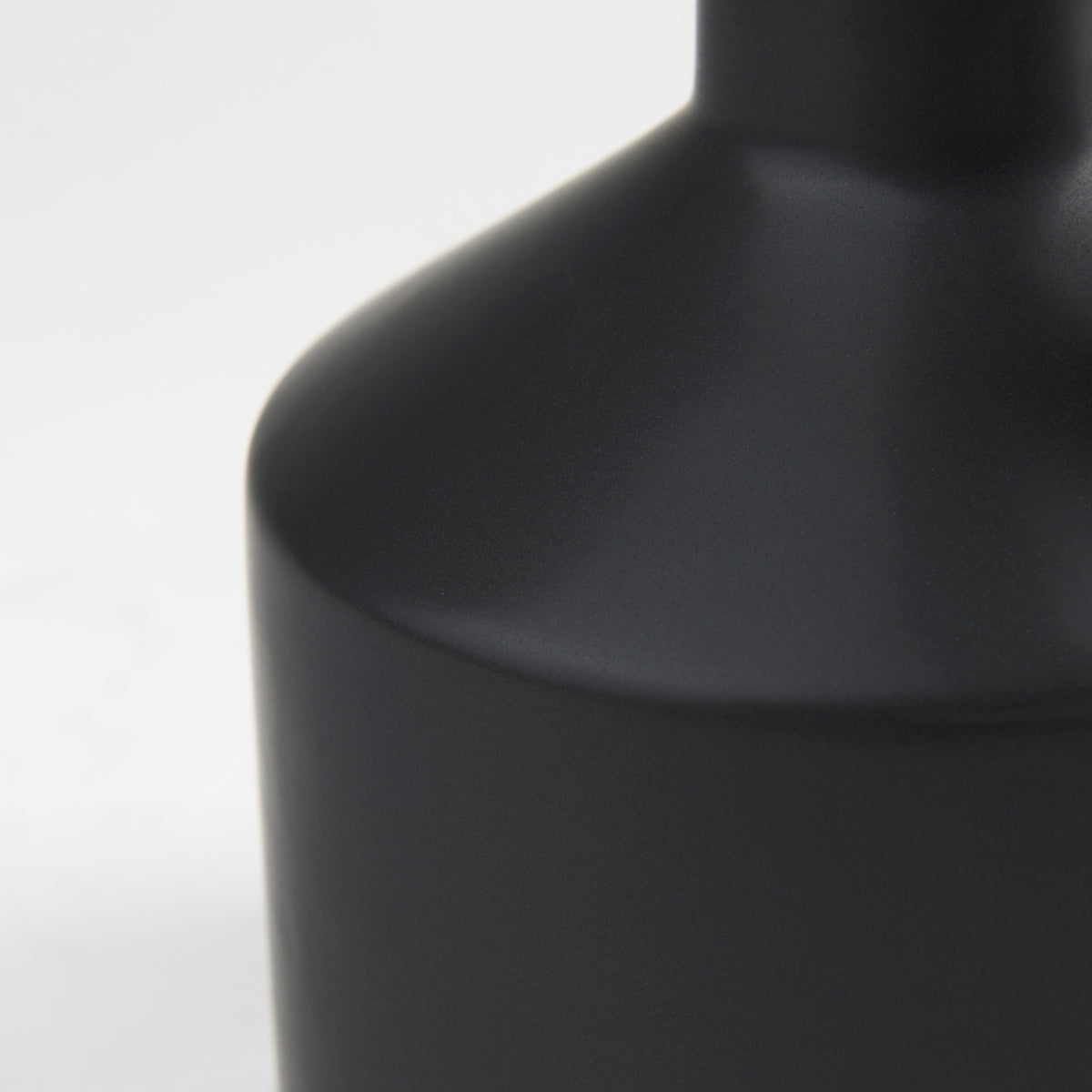 Burton Matte Black Small Ceramic Jug Vase - Ornate Home