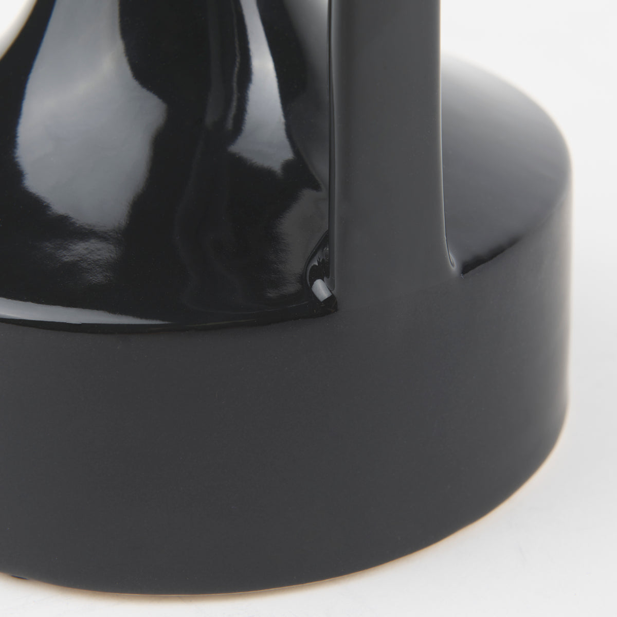 Burton Matte Black Small Glossy and Ceramic Jug Vase - Ornate Home