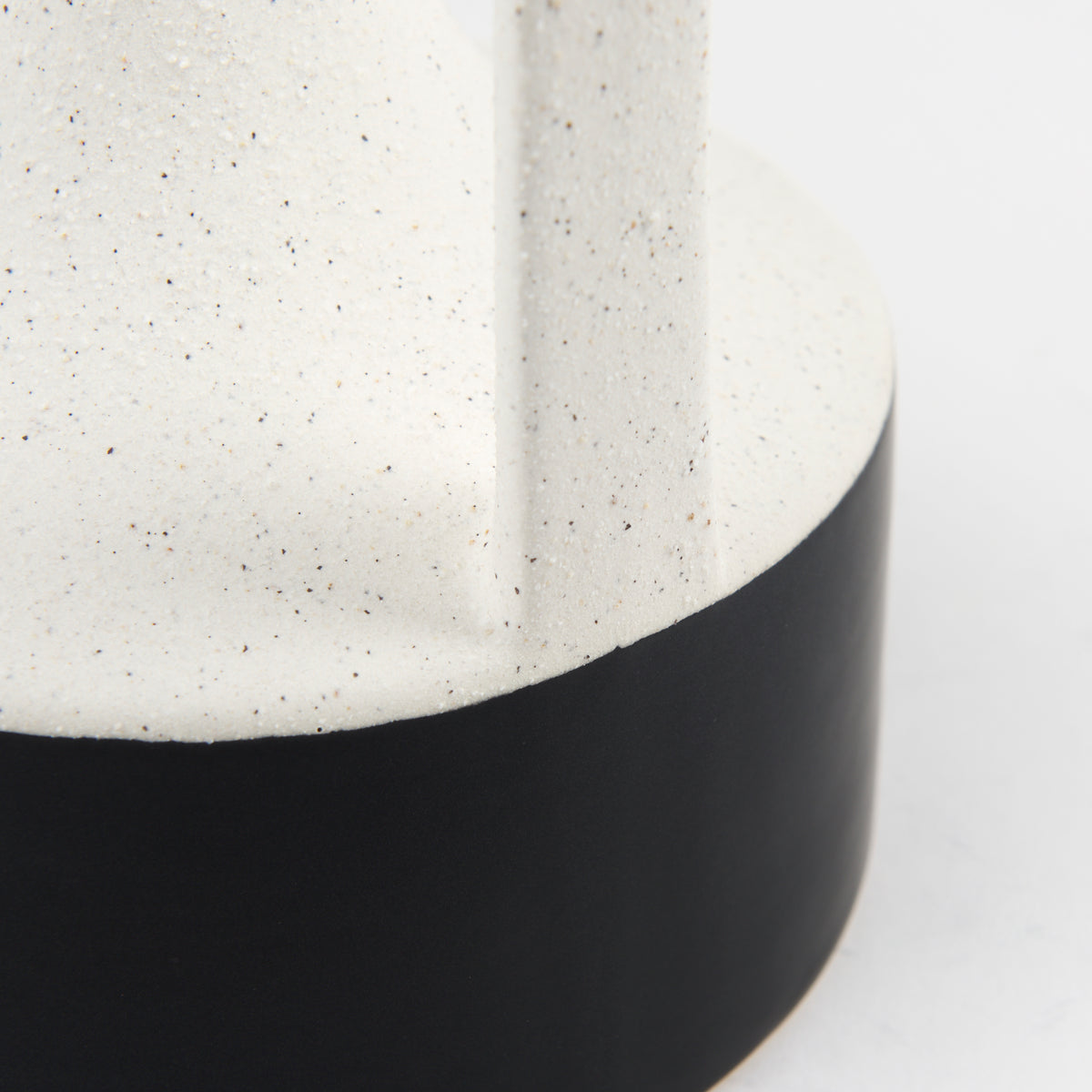 Burton Medium White/Black Ceramic Jug Vase - Ornate Home