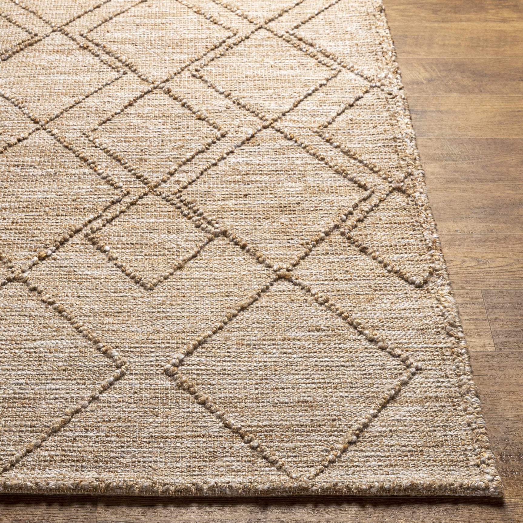 Buse Hand Woven Beige Area Rug - Clearance - Ornate Home