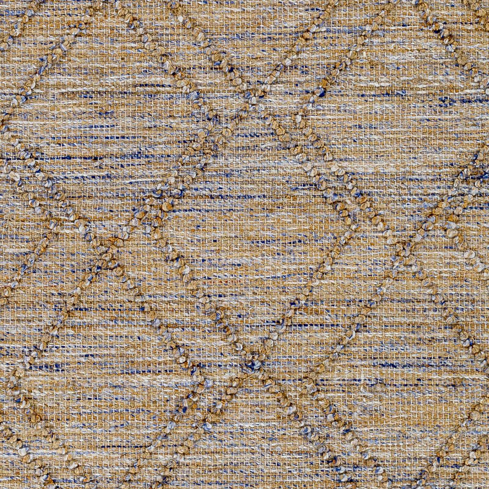 Buse Hand Woven Beige & Blue Area Rug - Clearance - Ornate Home