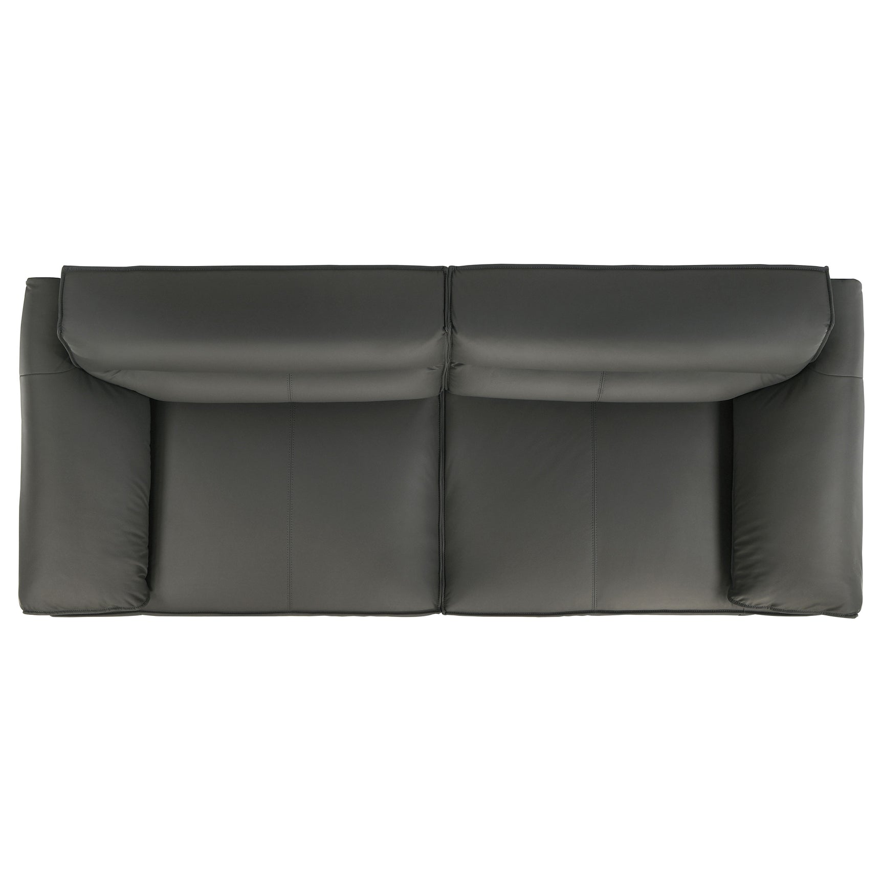Buxton Graphite Top Grain Leather Upholstered Sofa - Ornate Home