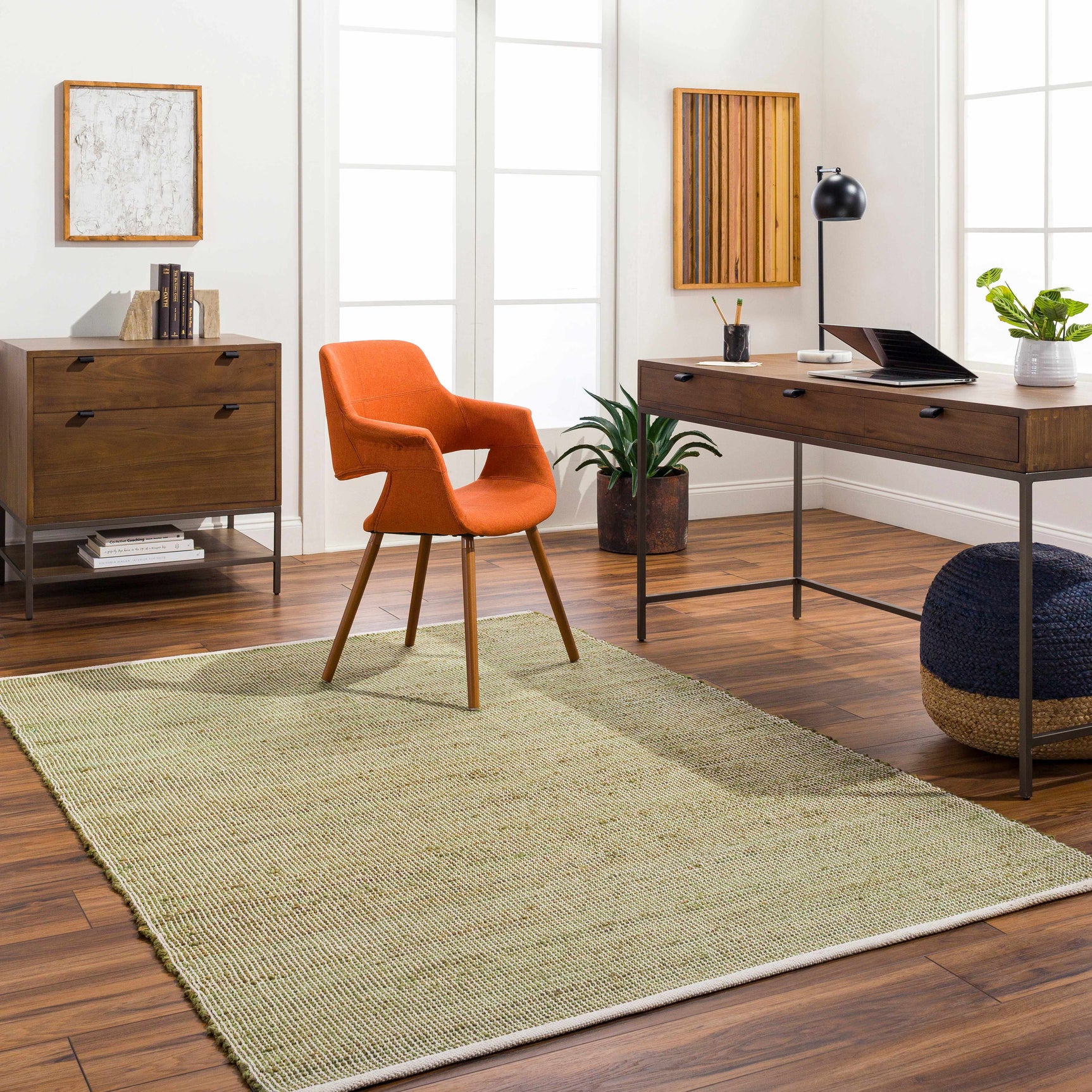 Byrne Green Area Rug - Clearance - Ornate Home