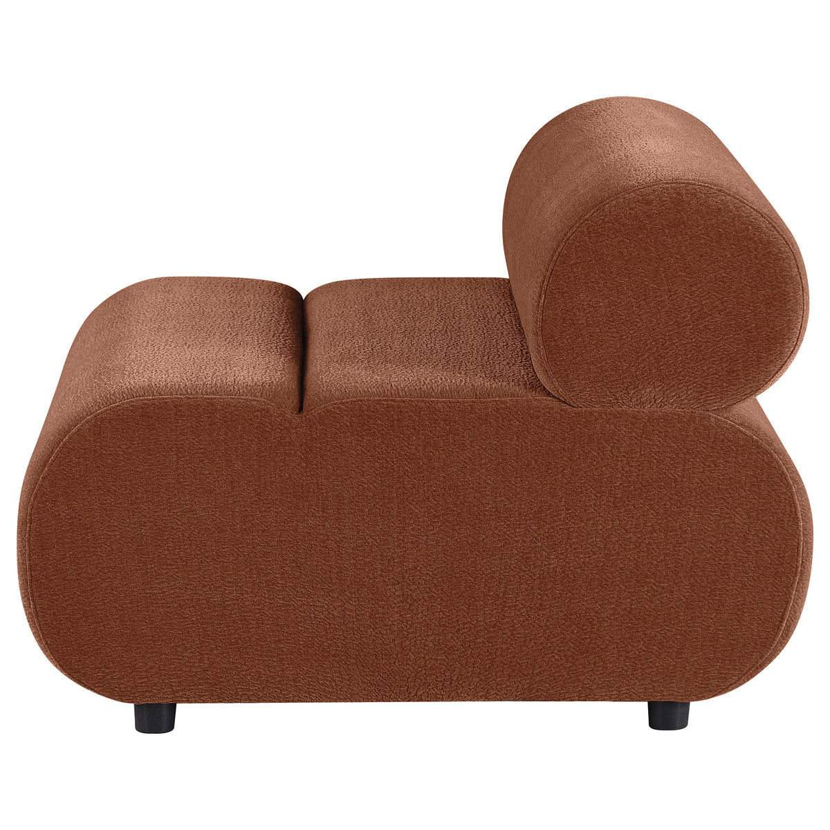 Byrne Rust Velvet Upholstered Armless Chair - Ornate Home