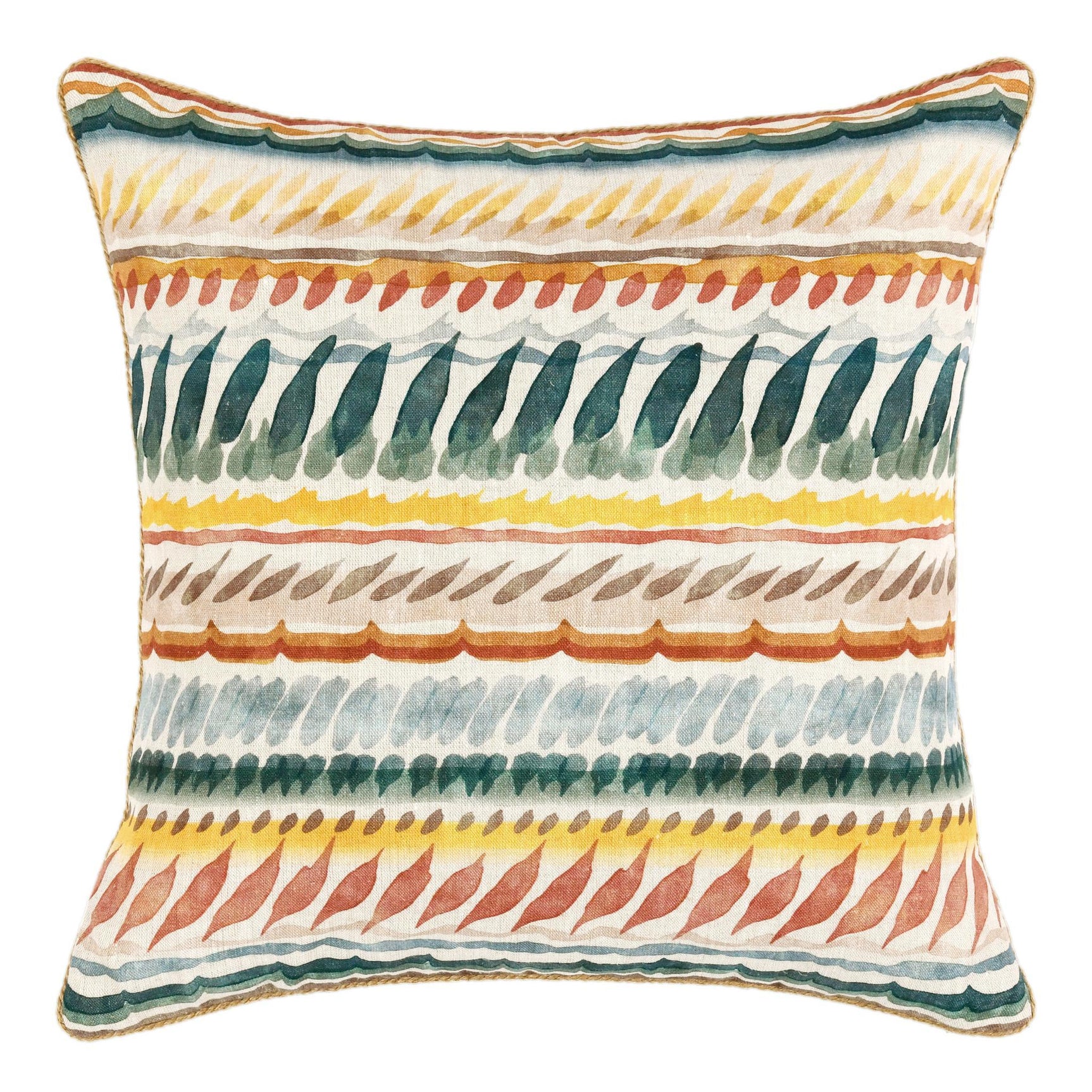 CA Cetara Blue Multi 22x22 Throw Pillow - Ornate Home