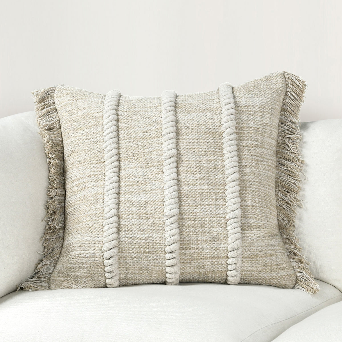 CA Lucera Natural Multiple Sizes Throw Pillow - Ornate Home