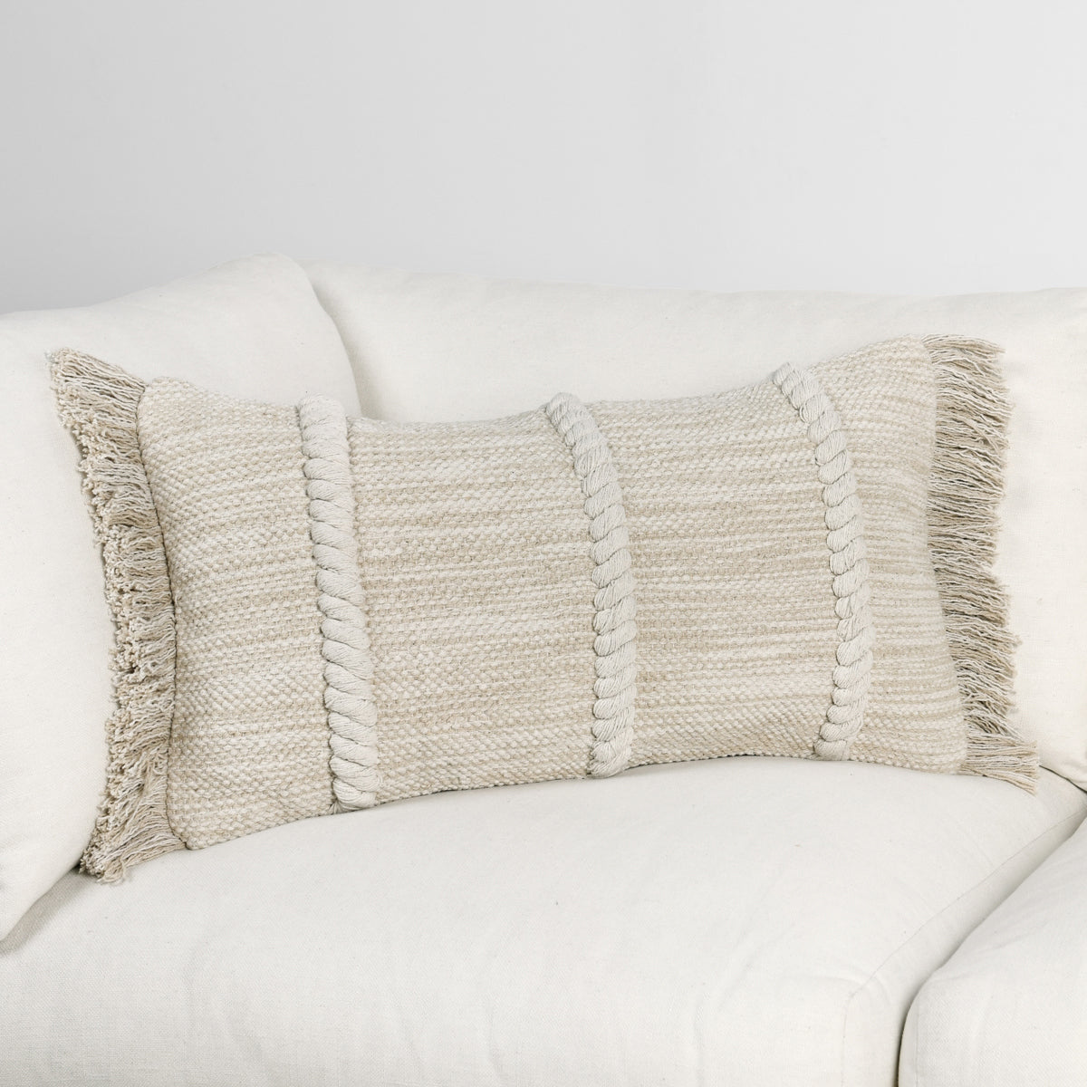 CA Lucera Natural Multiple Sizes Throw Pillow - Ornate Home