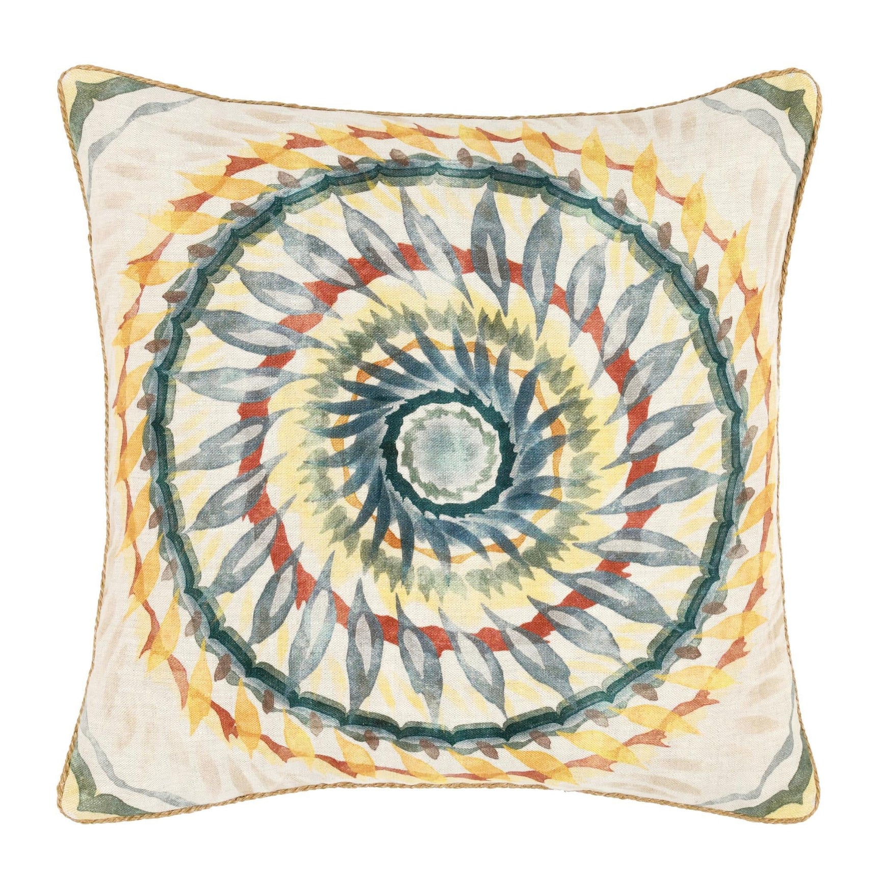 CA Mesta Blue Multi 20x20 Throw Pillow - Ornate Home
