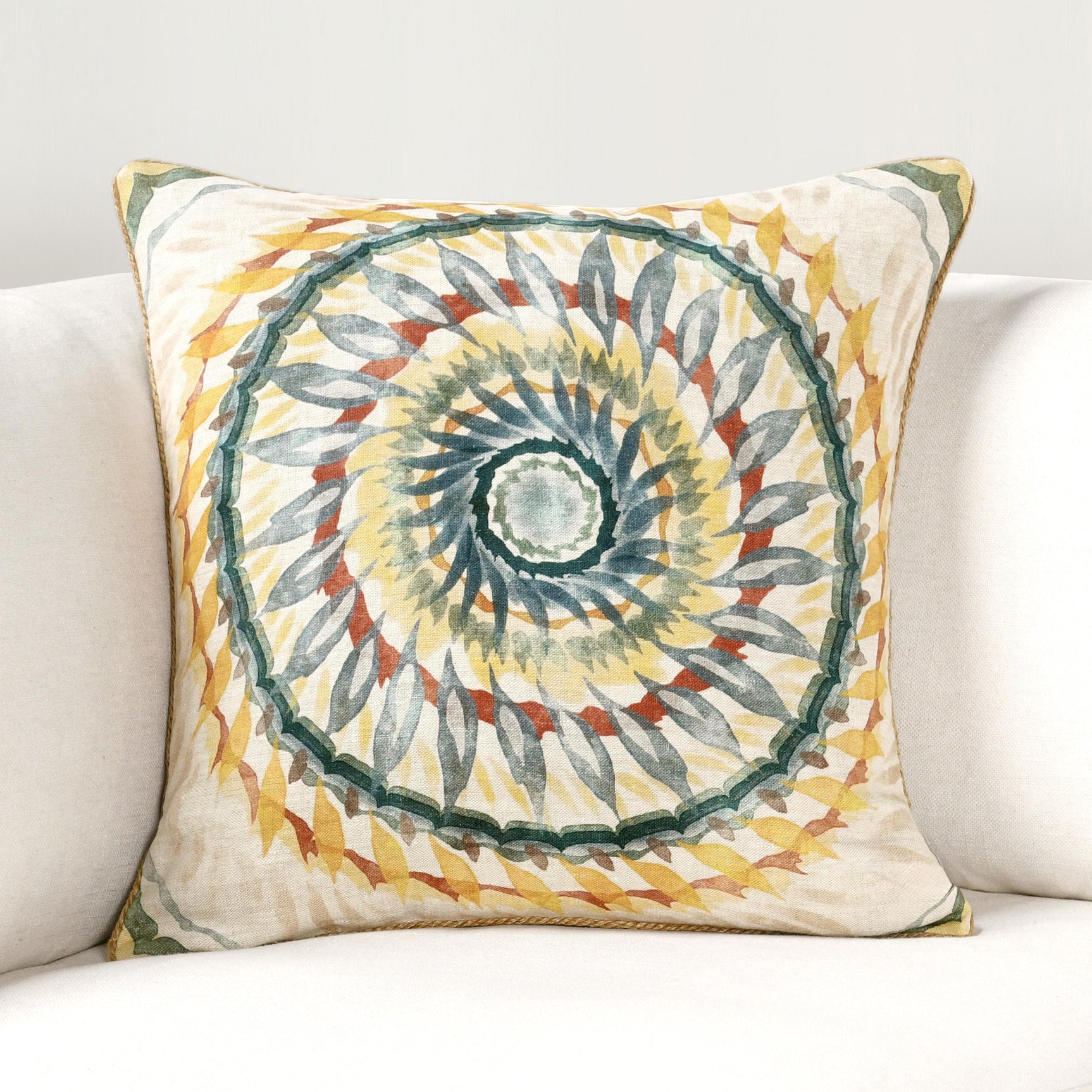 CA Mesta Blue Multi 20x20 Throw Pillow - Ornate Home