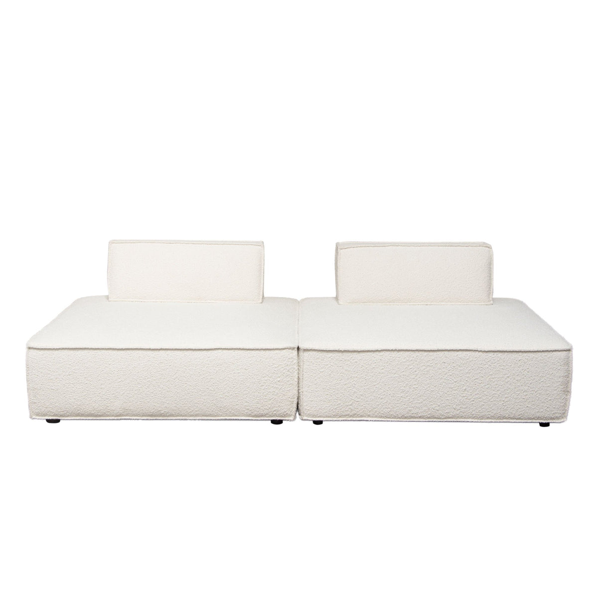 Cara Ivory Boucle 2-Pc Sectional - Ornate Home