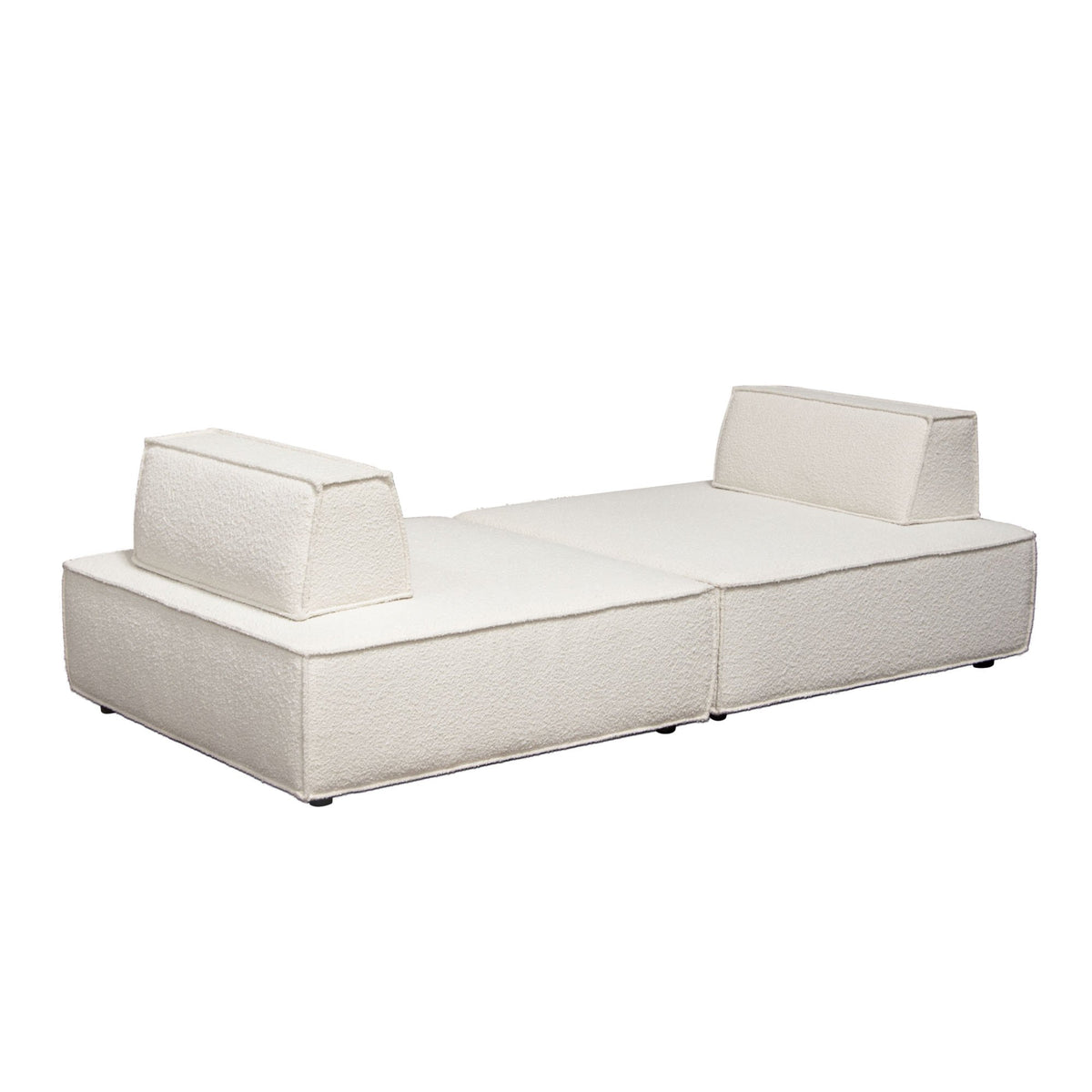 Cara Ivory Boucle 2-Pc Sectional - Ornate Home