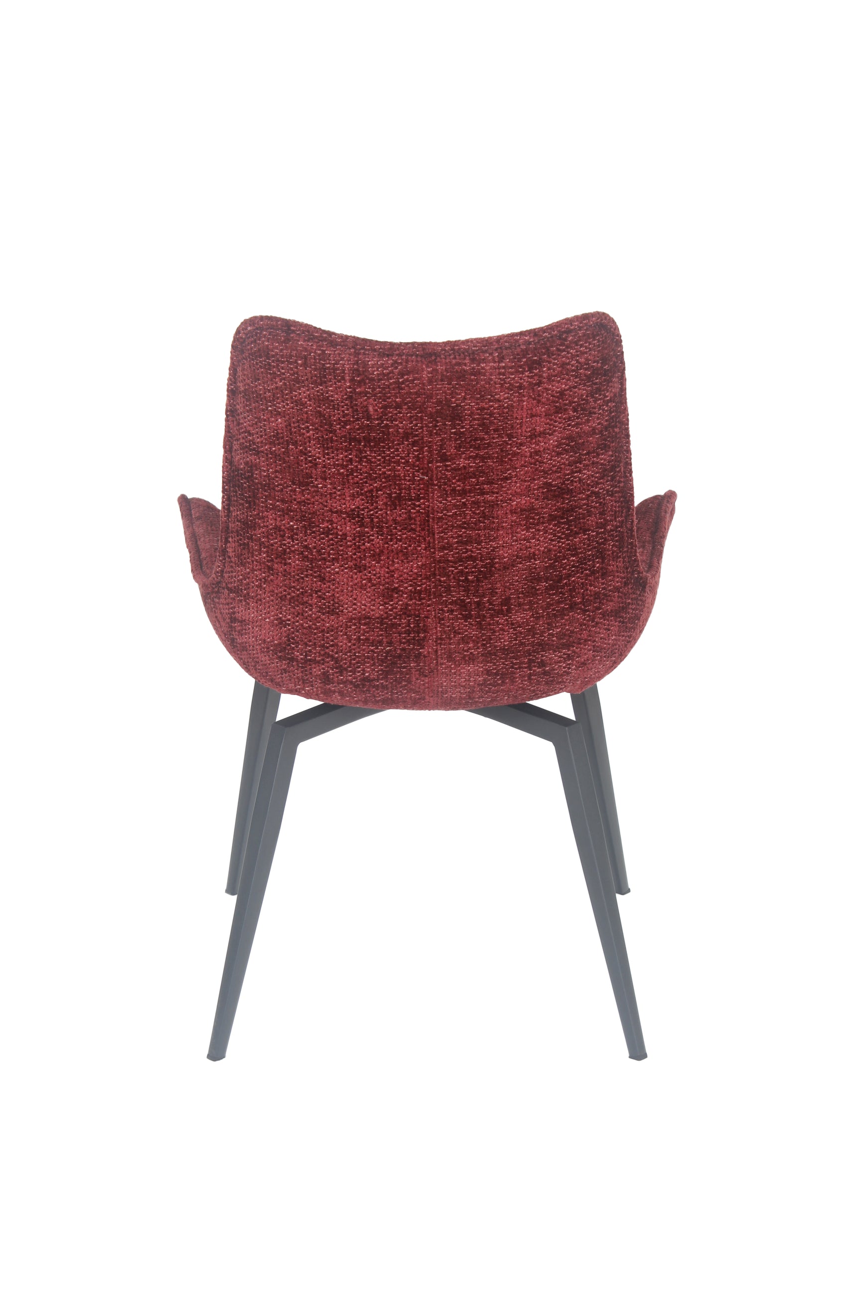 CEO 180 Degree Return Swivel Upholstered Dining Chair in Cherry (Set of 2) - Ornate Home