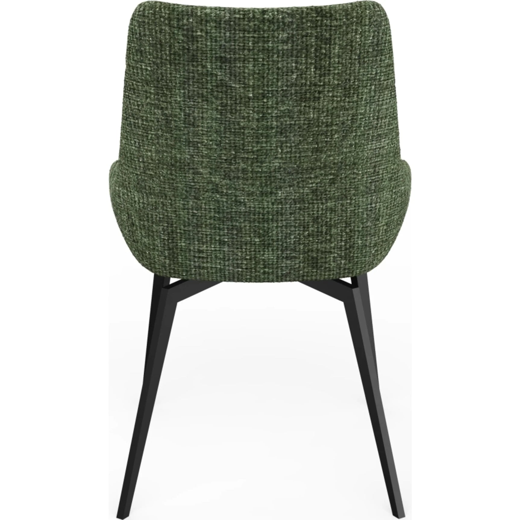 CEO 180 Degree Return Swivel Upholstered Dining Chair in Olive (Set of 2) - Ornate Home