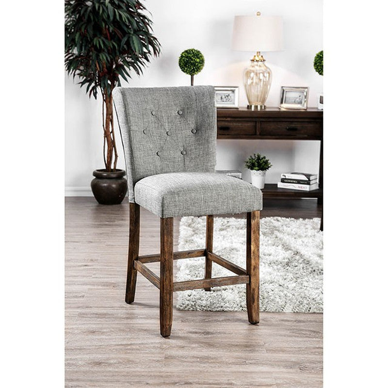 Schoten Gray/Antique Dark Oak Counter Height Chair (Set of 2) - Ornate Home