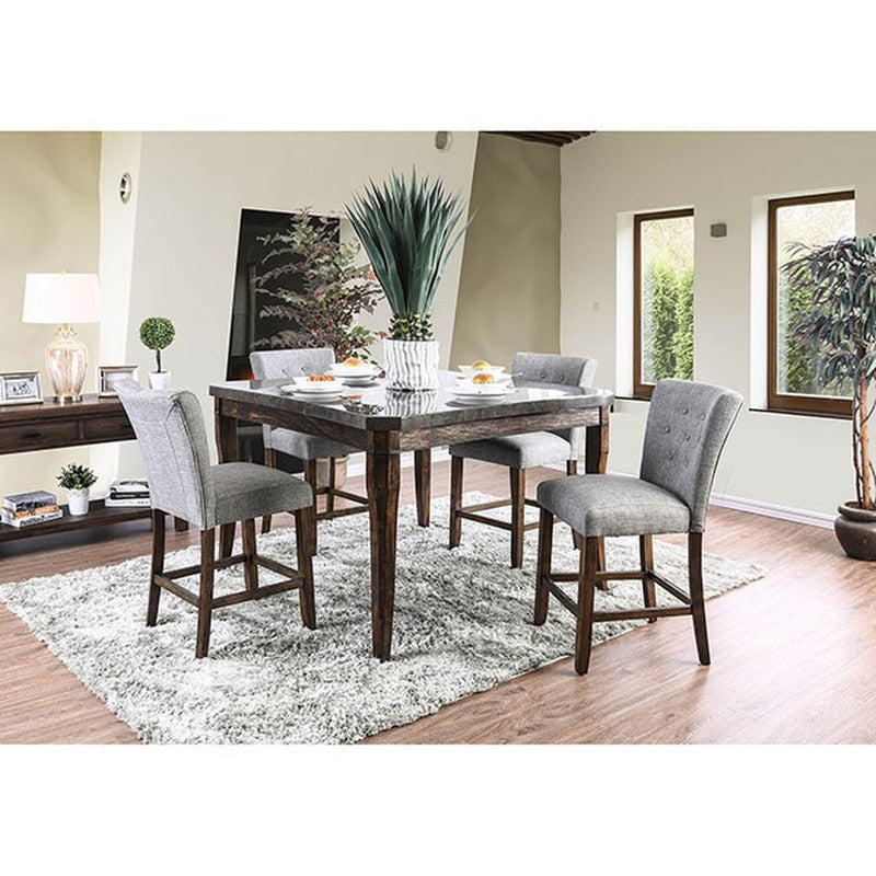 Schoten Gray/Antique Dark Oak Counter Height Chair (Set of 2) - Ornate Home