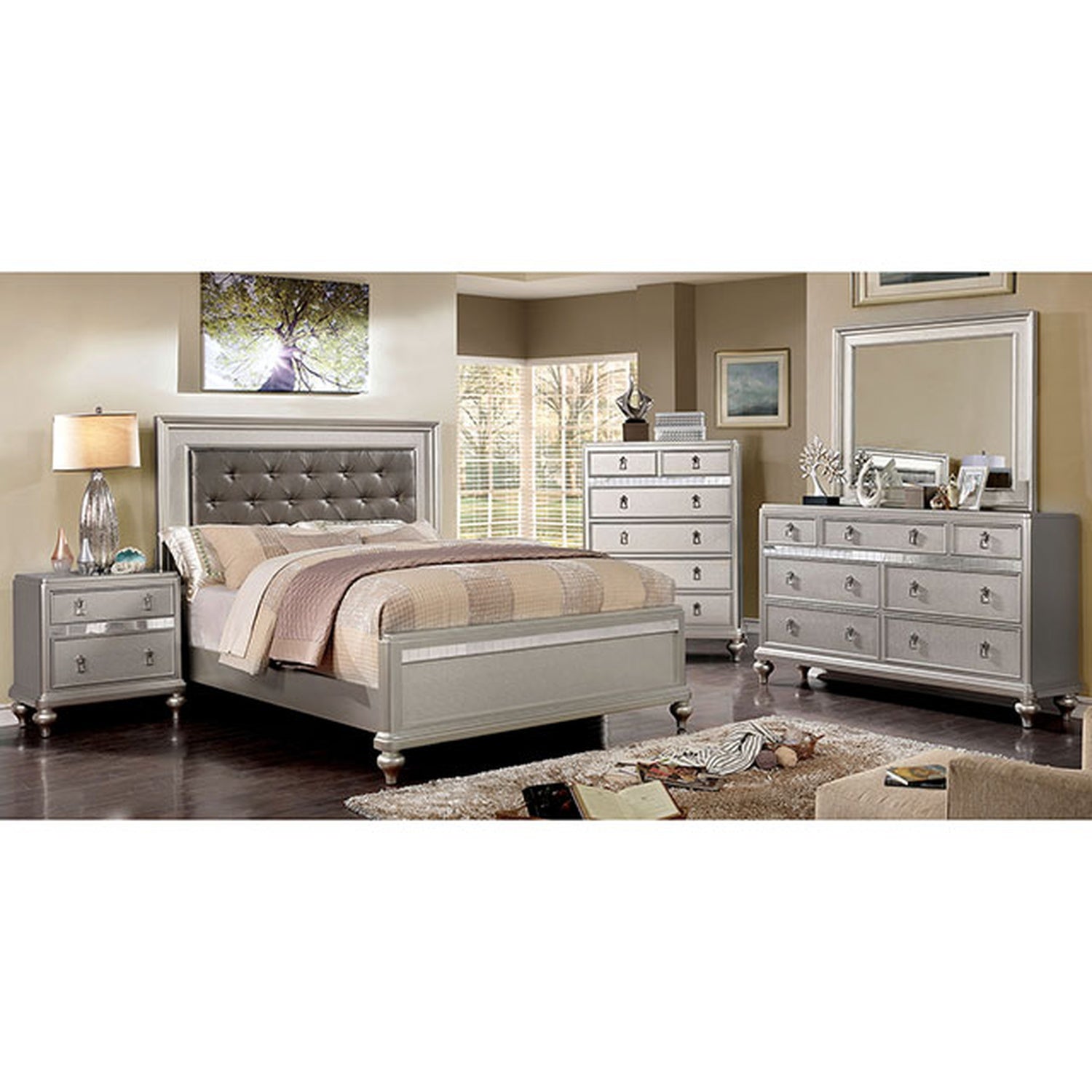 Avior Silver Queen Bed