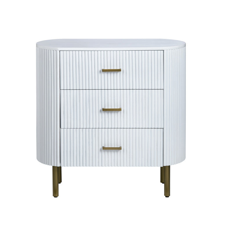 Astoria White Three-Drawer Chest