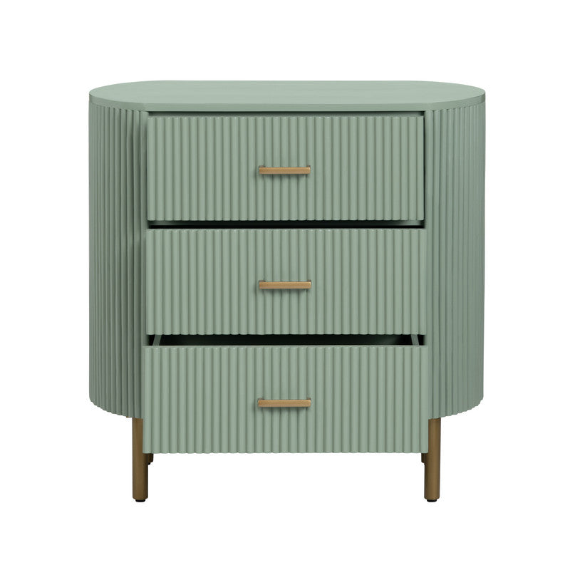 Astoria Green Three-Drawer Chest
