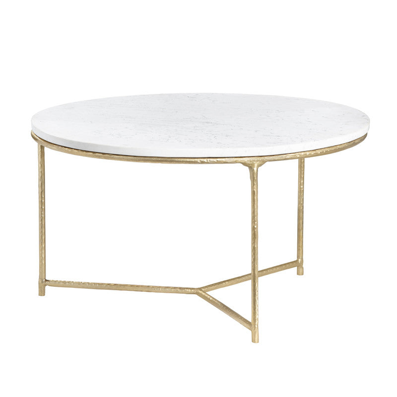 Athens White/Gold Cocktail Table