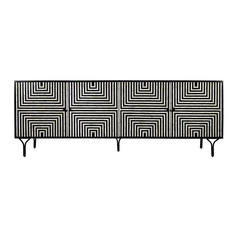 Atlas Black/Cream Four-Door Sideboard