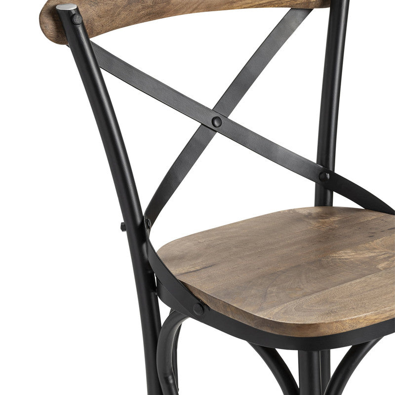 Cedar Creek Brown/Black Barstool (Set of 2)