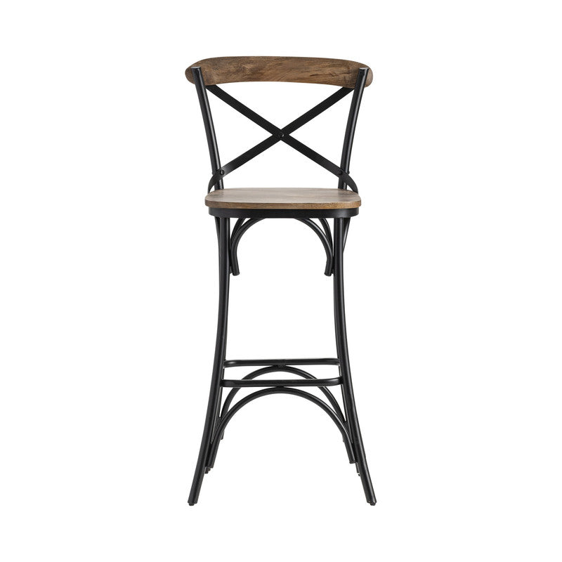 Cedar Creek Brown/Black Barstool (Set of 2)
