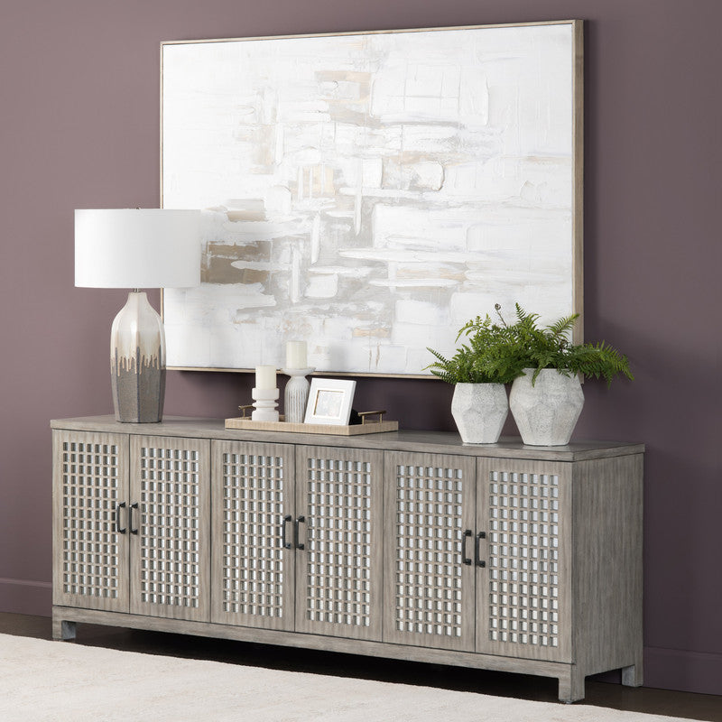 Ashlar Brown Six-Door Sideboard