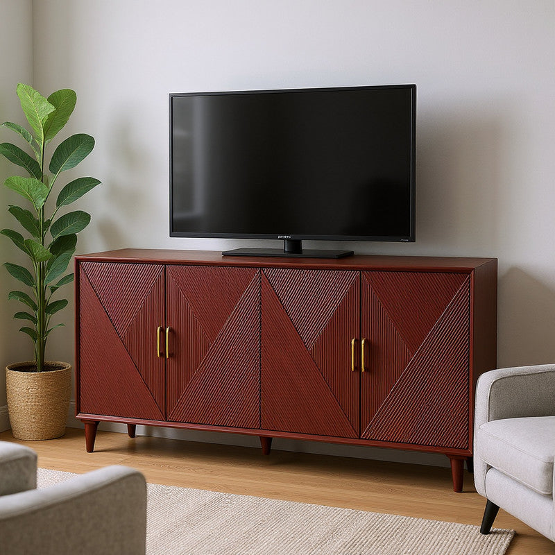 Arvada Red Four-Door Sideboard