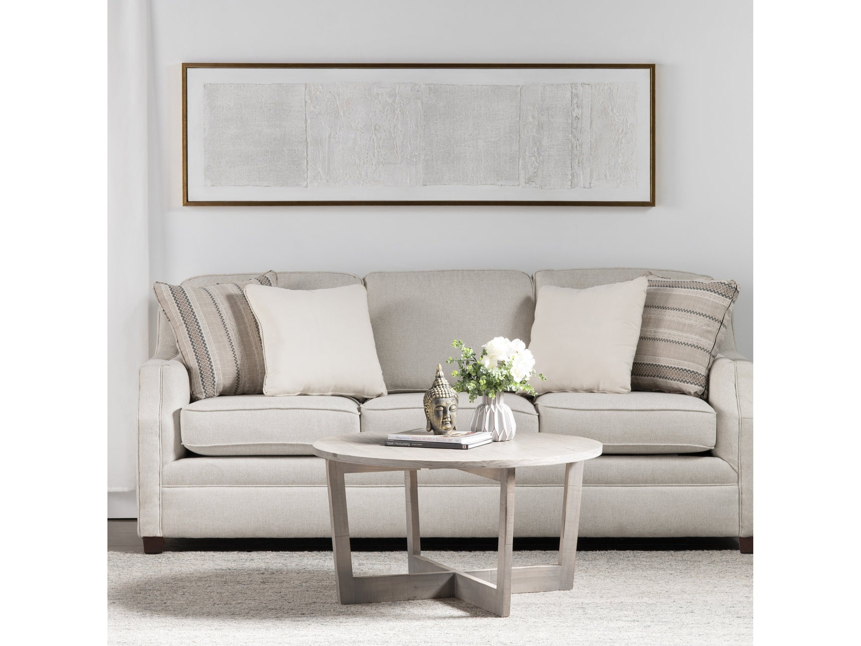 Emery White/Gold Canvas