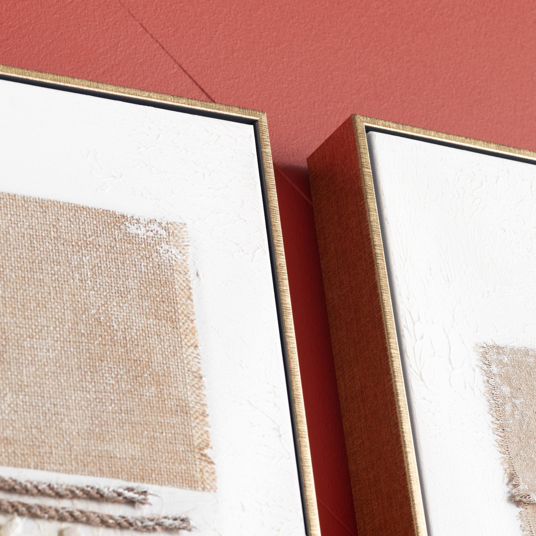 Frayed Lines Brown/White Canvas