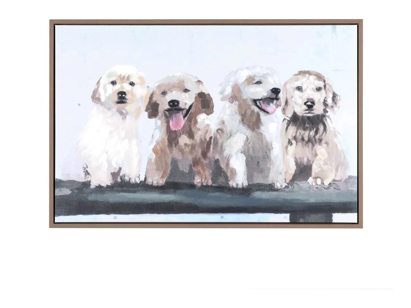 Doodling Brown/White Canvas