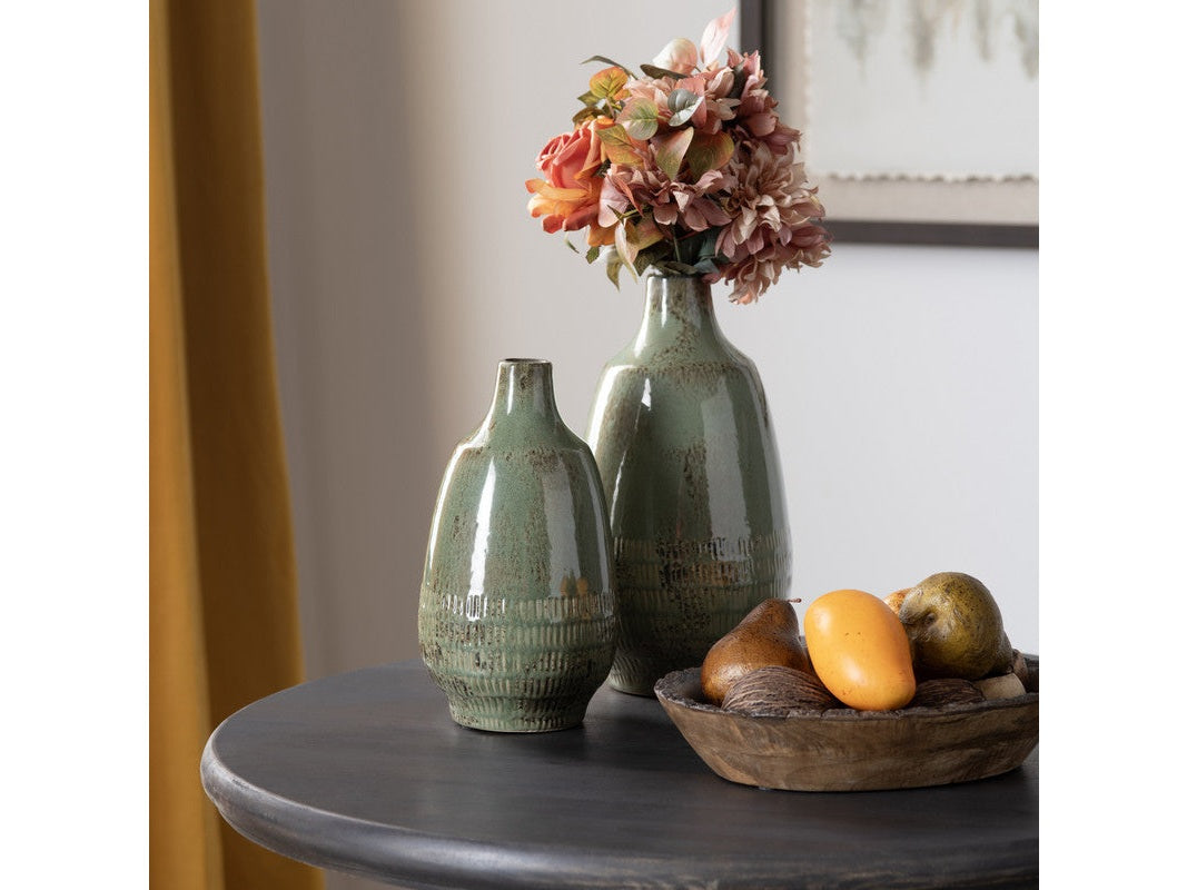 Arden Sage Green 2 Piece Ceramic Vases