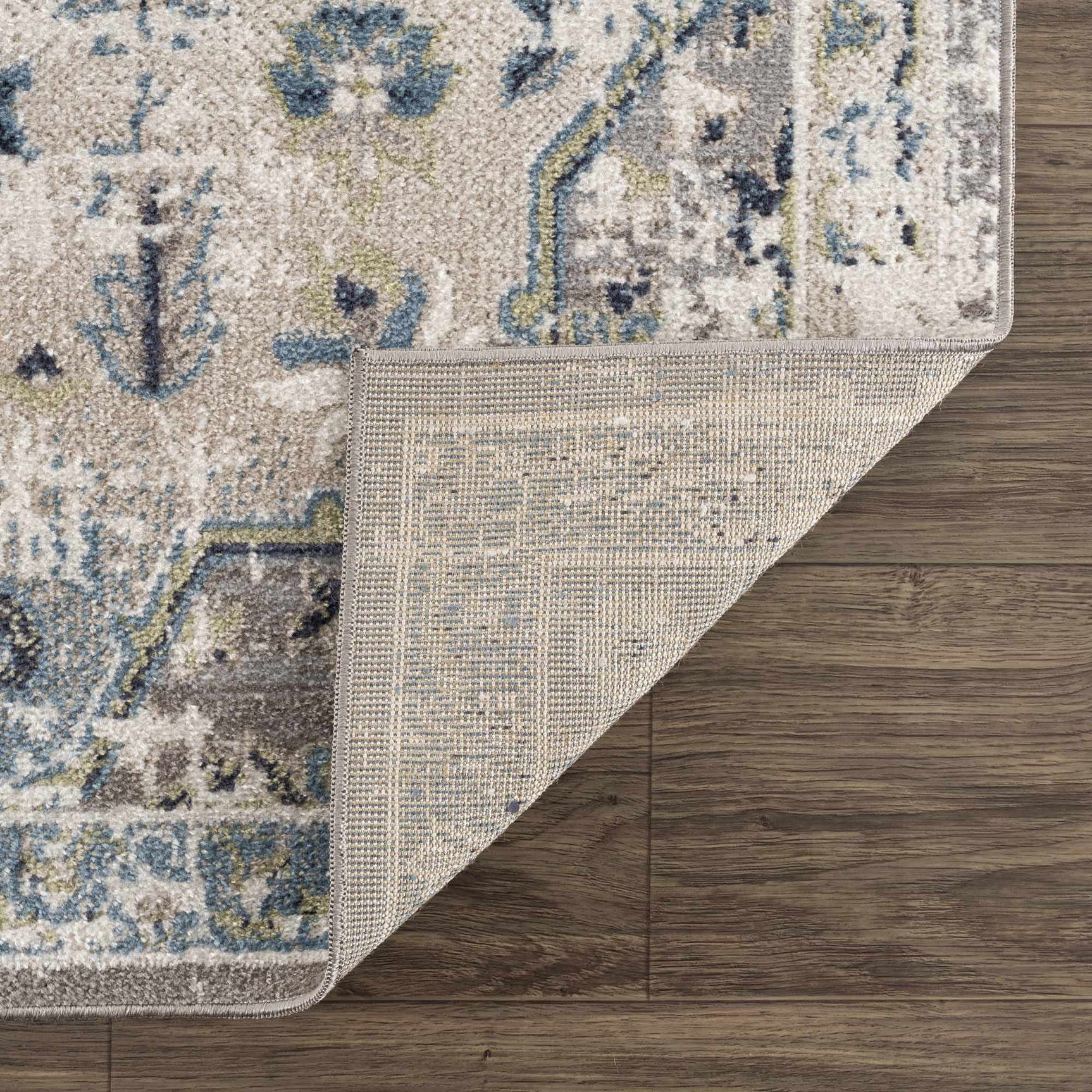 Cabacungan Gray & Blue Washable Area Rug - Ornate Home