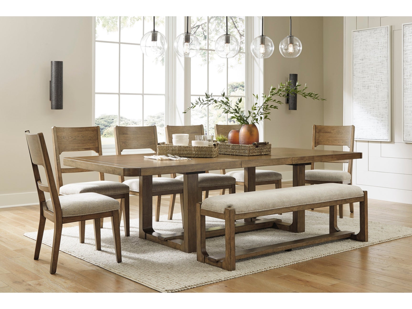 Cabalynn Light Brown Dining Room Set / 8pc (Online Special Price) - Ornate Home