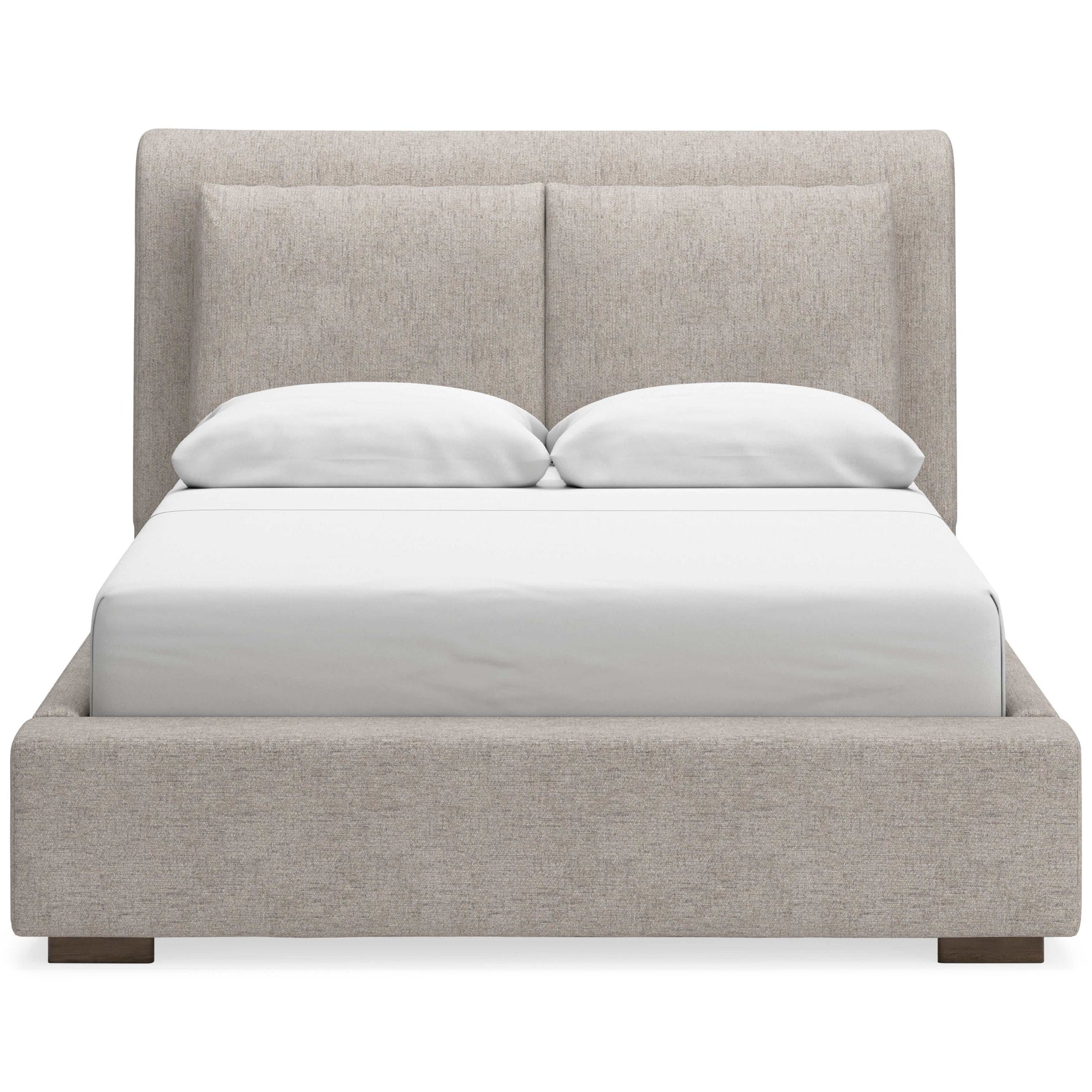 Cabalynn Oatmeal & Light Brown Queen Uph. Bedroom Set / 4pc (Online Special Price) - Ornate Home
