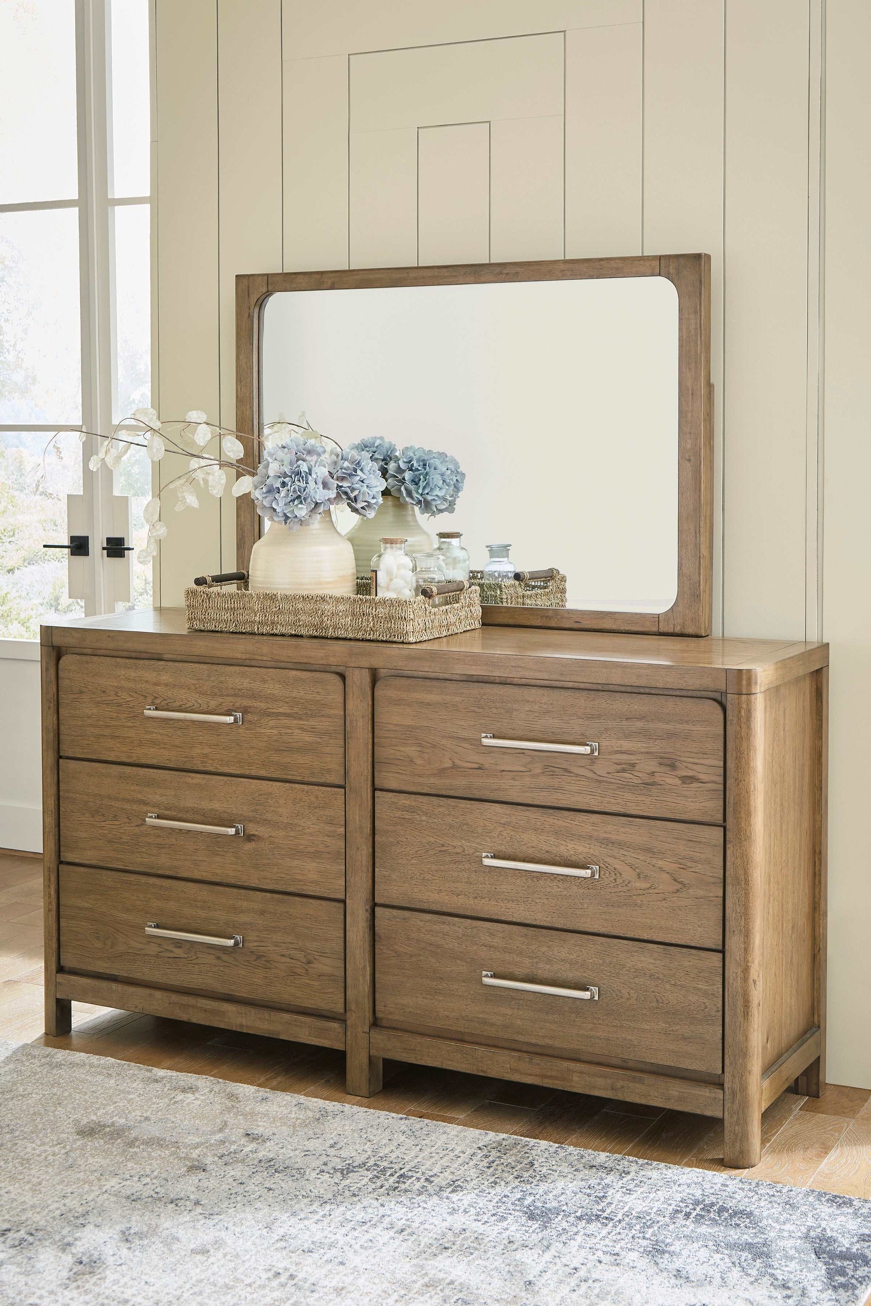 Cabalynn Oatmeal & Light Brown Queen Uph. Bedroom Set / 4pc (Online Special Price) - Ornate Home