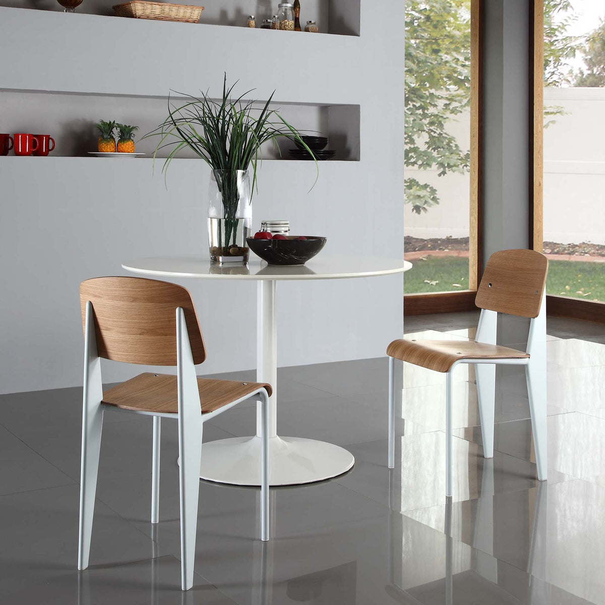 Cabin Natural/White Dining Side Chair - Ornate Home